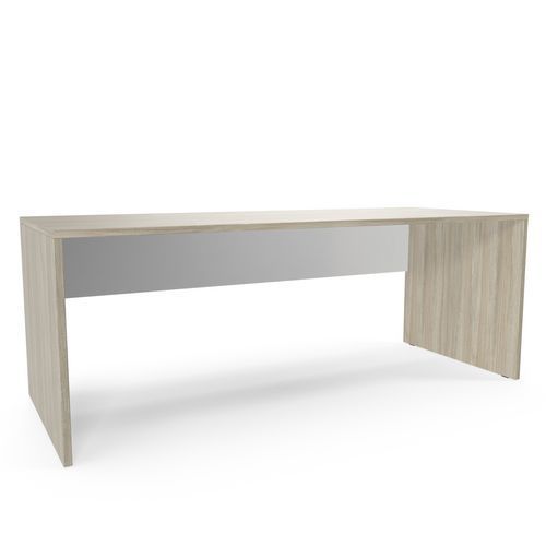 BUREAU VIVA 200 X 80 X 75 CM DESIGN DROIT HUÎTRE / CHÊNE BLANC