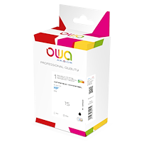 CARTOUCHE D'ENCRE REMANUFACTURÉE OWA - STANDARD - NOIR - POUR HP 15