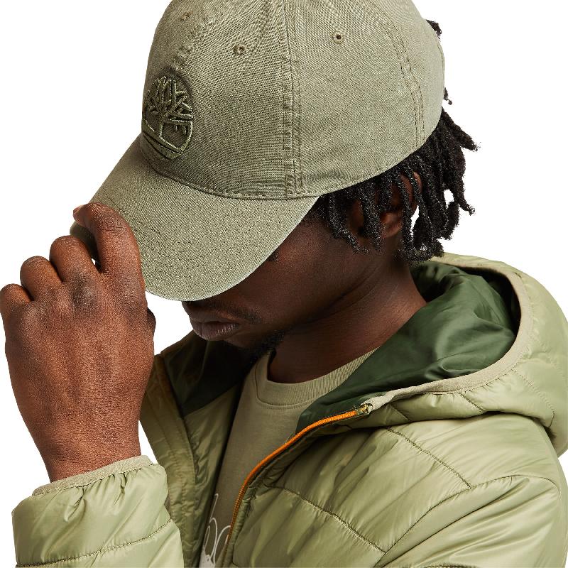 Casquette Baseball Timberland - 100% coton canvas, logo brodé 3D, visière incurvée - Réf: TBA1E9M_0