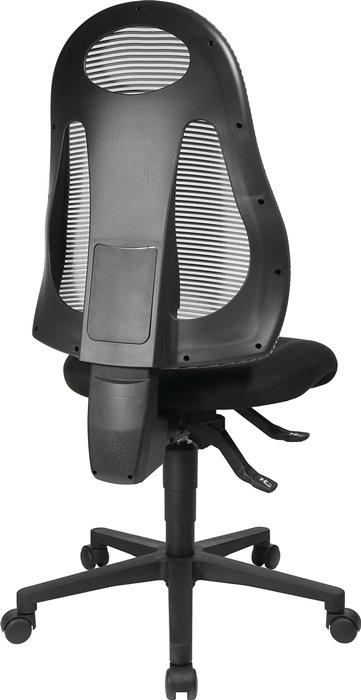 Chaise de bureau pivotante avec mécanisme synchrone noir/gris clair - réglable en hauteur 420-530 mm - sans accoudoirs - TOPSTAR_0