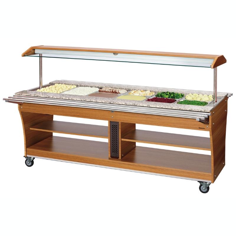 CHARIOT BUFFET CHAUD 30°C À 90°C - 6 BACS GN 1/1 BARTSCHER