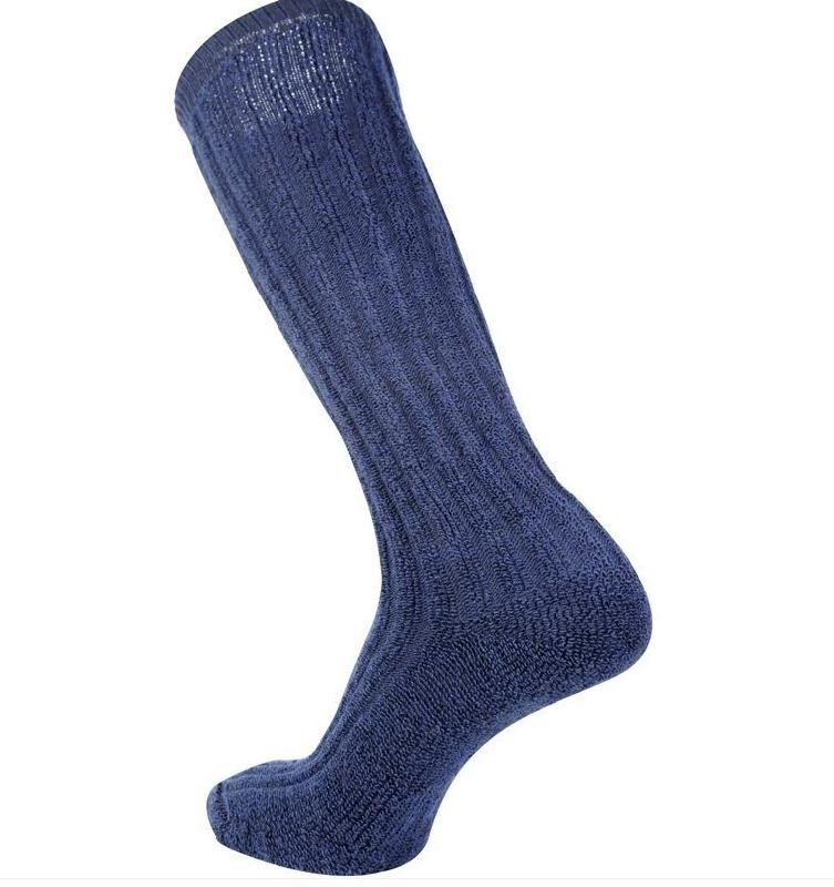 Chaussettes spéciales pour bottes de travail - Lot de 2 paires - Taille 39-42 - Kaki et Bleu marine_0