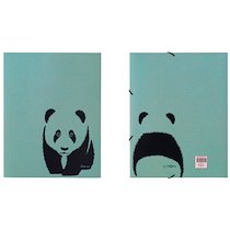 CHEMISE À ÉLASTIQUES 'PANDA', A4, CARTON, MENTHE - LOT DE 6