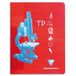 CLAIREFONTAINE CAHIER TRAVAUX PRATIQUES RELIURE PIQÛRE 21X29,7 CM 40P UNIES 120G+40P GRANDS CARREAUX 90G