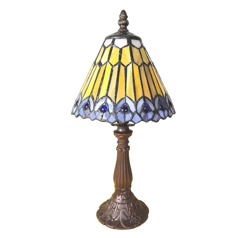CLAYRE&EEF LAMPE À POSER 5LL-6110 AU STYLE TIFFANY, BRUNE