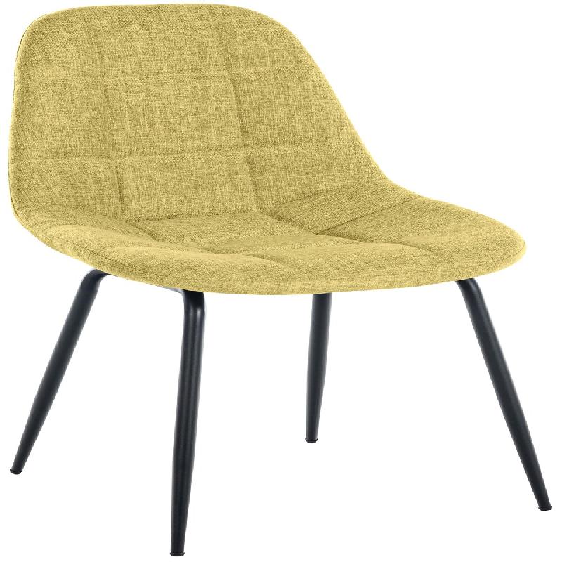 CLP Chaise de salle à manger Tom avec Pieds en métal noir Vert clair/Tissu - vert textile 321177_0