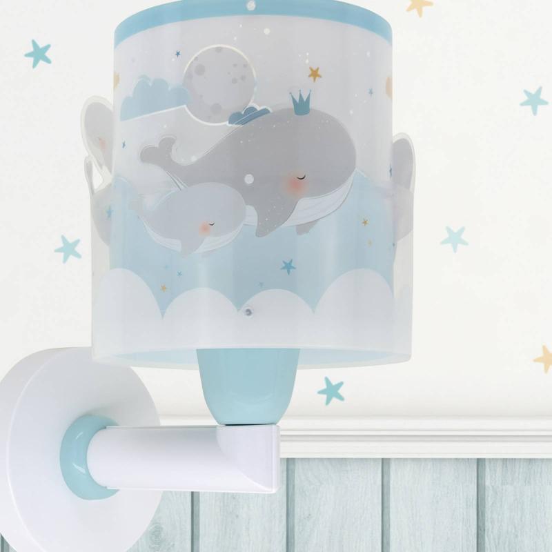 DALBER WHALE DREAMS APPLIQUE MURALE, BLEUE