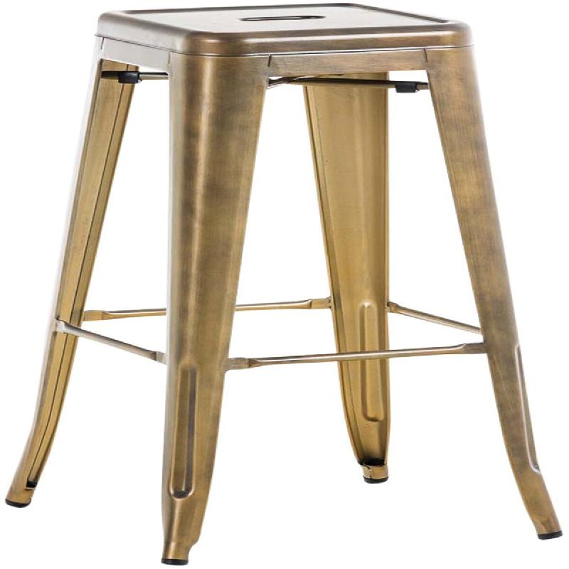 Décoshop26 - Tabouret de bar style industriel en métal doré 10_0000242 - 3000865169604_0