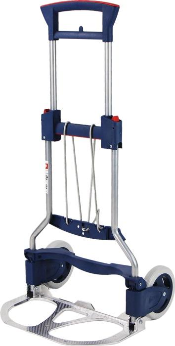 Diable de transport pliable tube d'acier aluminium hauteur 1 030 mm long. Pelle 250 mm largeur de la pelle 490 mm capacité de charge 125 kg RUXXAC_0