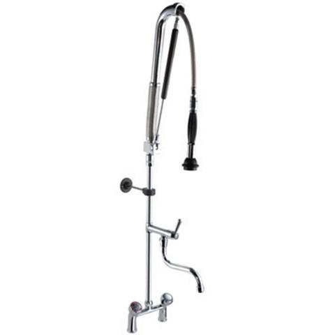 Douchette 2 trous avec 2 vannes mélangeuses et robinet - Hauteur 1180 mm_0