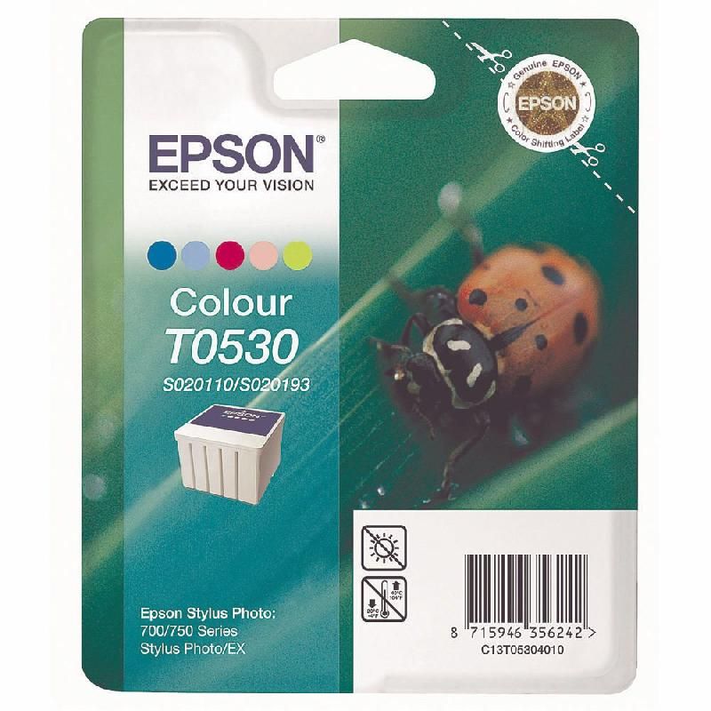 EPSON CARTOUCHE D'ENCRE COCCINELLE T05304 (C13T05304010) - COULEUR: CYAN, MAGENTA, JAUNE, CYAN CLAIR, MAGENTA CLAIR