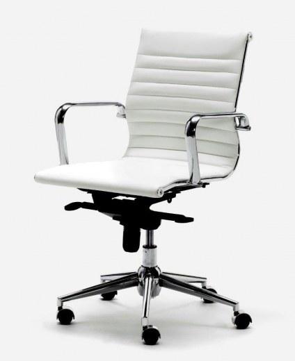 Fauteuil de Direction Bas Dossier LEO Noir ou Blanc - Référence 7652 FR206_0