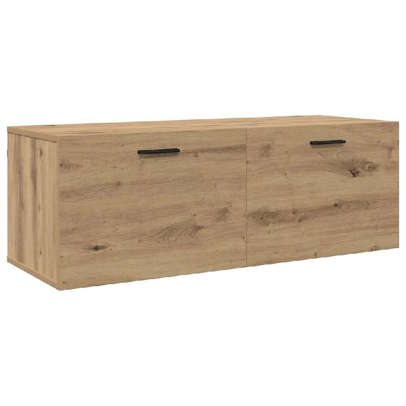 Helloshop26 - Armoire murale moderne rangement pratique 100 x 36,5 x 35 cm style minimaliste en bois d'ingénierie chêne artisanal 02_0052504 - Bois_0