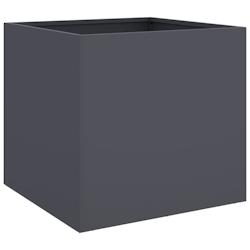 Helloshop26 - Jardinière bac lit surélevé plantes fleurs terrasse jardin 49 x 47 x 46 cm acier anthracite 02_0037620 - 3000214048437_0