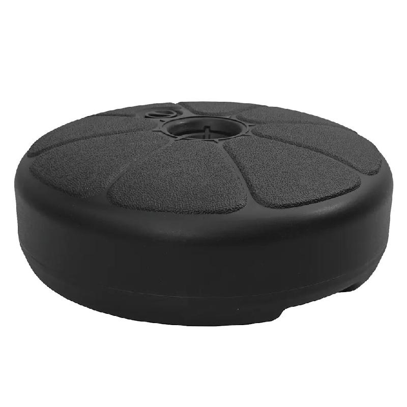 Helloshop26 - Socle de parasol 15 L avec remplissage eau sable 36 x 20 cm stabilité jardin contemporain en plastique noir 02_0045938 - noir 300023396_0