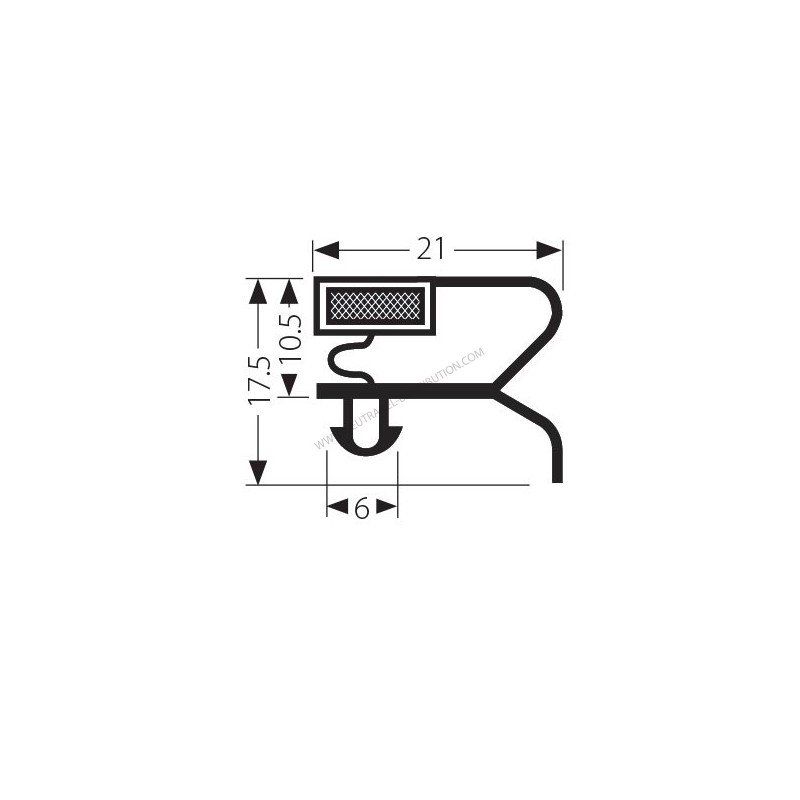 Joint JCAB114G - Gris - Longueur 2,50 m - Réalisation sur mesure pour chambre froide_0
