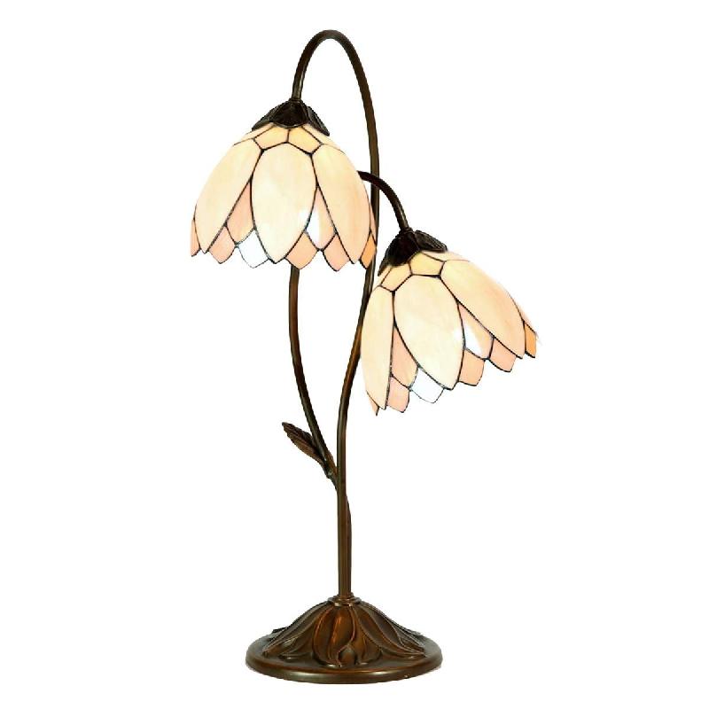 CLAYRE&EEF LAMPE À POSER LILIANA À 2 LAMPES STYLE TIFFANY