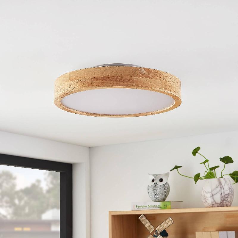 LINDBY PLAFONNIER LED MILADA, CHÊNE, CCT, TÉLÉCOMMANDE