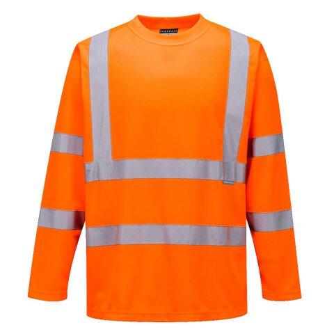 LOT DE 2 - PORTWEST S178 T-SHIRT HIVIS MANCHES LONGUES ORANGE - TAILLE L