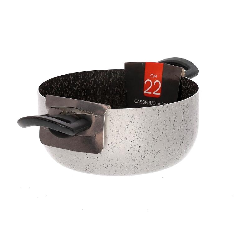 Mamù JANE2CAS2MXXXX22 Plat à four antiadhésif en aluminium avec deux poignées, 22 cm - gris aluminium JANE2CAS2MXXXX22_0