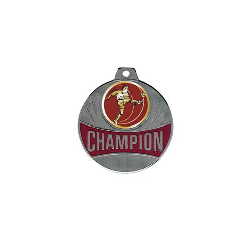MÉDAILLE FOOT - JOUEUR DE PROFIL - CHAMPION - 50MM