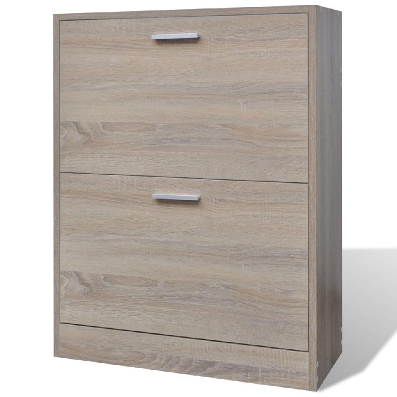 MEUBLE ARMOIRE À CHAUSSURE BOIS TIROIRS 12 PAIRES 2002041