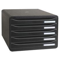 MODULE DE CLASSEMENT EXACOMPTA BIG BOX PLUS À L'ITALIENNE 5 TIROIRS NOIRS