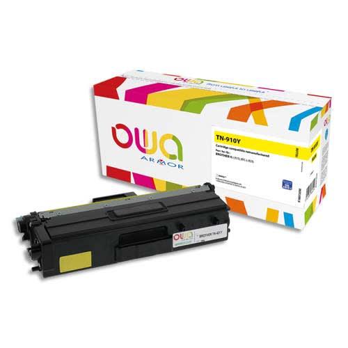 OWA Toner Compatible Brother TN-910 Jaune - 9000 pages - Remanufacturé et Éco-responsable_0