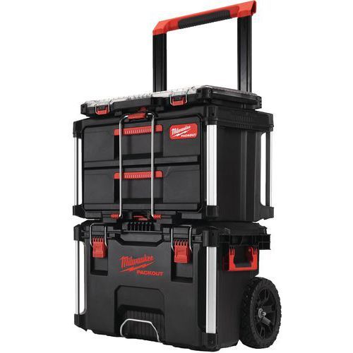 PACKOUT SYSTEM TROLLEY AVEC COFFRET TIROIR ET ORGANISEUR - MILWAUKEE