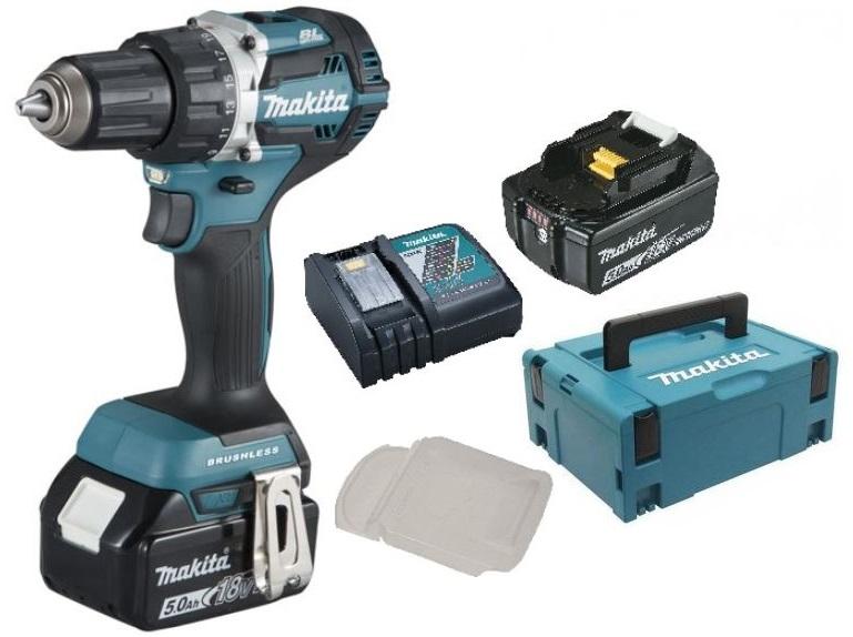 PERCEUSE-VISSEUSE 18V + 2 BATTERIES 5AH + CHARGEUR + COFFRET MAKPAC - MAKITA - DDF484RTJ