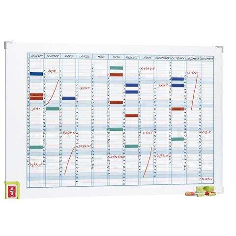 PLANNING MAGNÉTIQUE ANNUEL 12 COLONNES NOBO