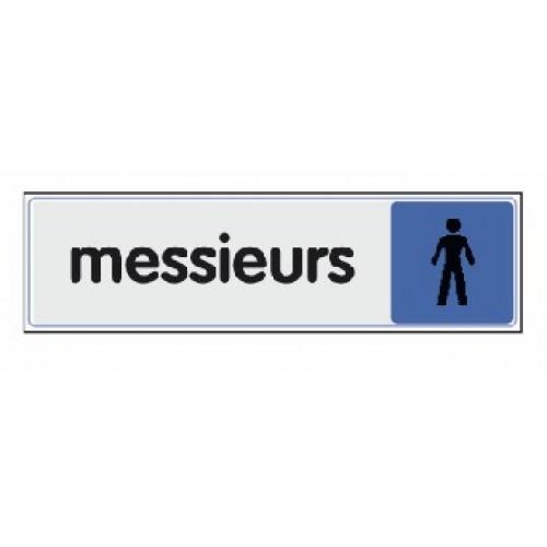 PLAQUETTE SIGNALÉTIQUE EN PLEXIGLASS - 170 X 40 MM - MESSIEURS NOVAP