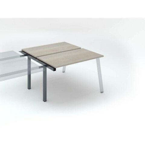 PÔLE DE 2 BUREAUX ECLA CHÊNE GRIS L 120 X P 60 CM PIÈTEMENT MÉTAL FINITION ANTHRACITE - ÉLÉMENT SUIVANT