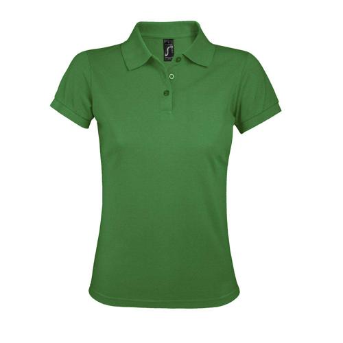 POLO PERSONNALISABLE FEMME PRIME EN POLYESTER VERT PRAIRIE