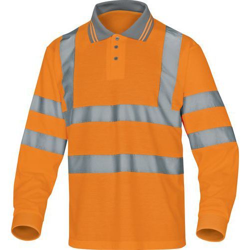 POLO HAUTE VISIBILITÉ POLYESTER ORANGE FLUORESCENT XXL - DELTA PLUS