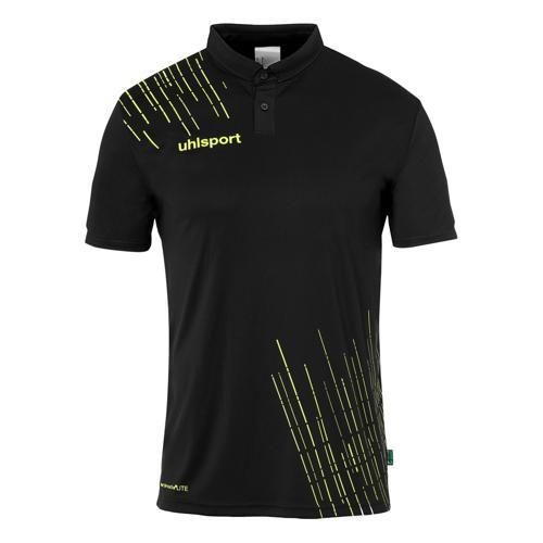 POLO POLYCOTON - UHLSPORT - SCORE 26 NOIR/JAUNE CITRON
