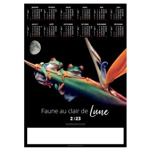 Poster faune au clair de lune 2023 - marquage quadri référence: ix350909_0
