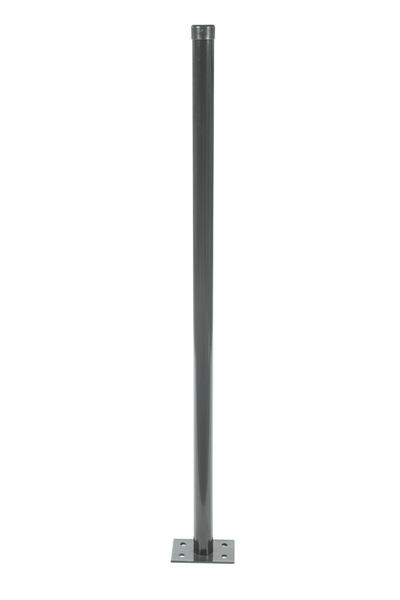 Poteau rond gris Ø 48mm - Hauteur 1,20m - Pour clôtures_0