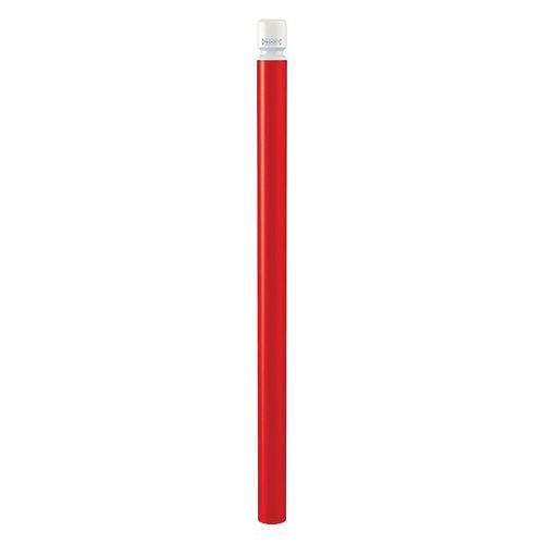 POTELET AGGLO HAUTE VIS. Ø 76 MM ZINC ROUGE 3020/BLANC 9010 - PROCITY