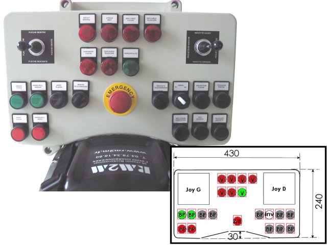 Pupitre de commande, de 1 à 14 boutons pour commander tout appareil de levage_0