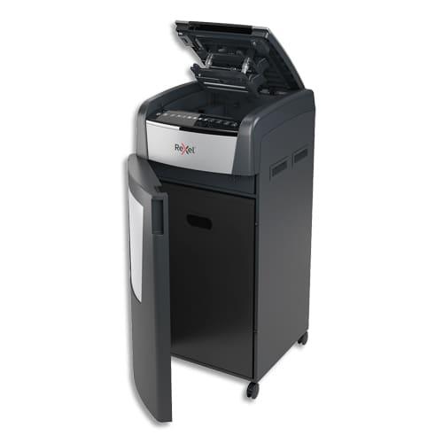 Rexel destructeur de documents Optimum Auto+ 750M P-5 - coupe micro 2x15 mm - 750 feuilles - corbeille 140 L_0