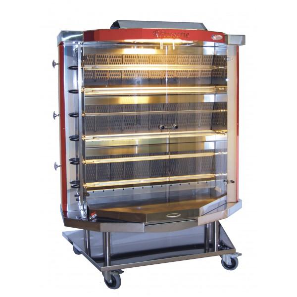 Rôtissoire Hot Flamm's 8 Rapid'Broche - capacité 56 volailles - 48 kW - dimensions 1450 x 680 x 1900 mm_0