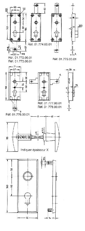 Serrure de garage verouillage bas avec ressort épaisseur 29mm - WSS - 16540000010 - 389541_0