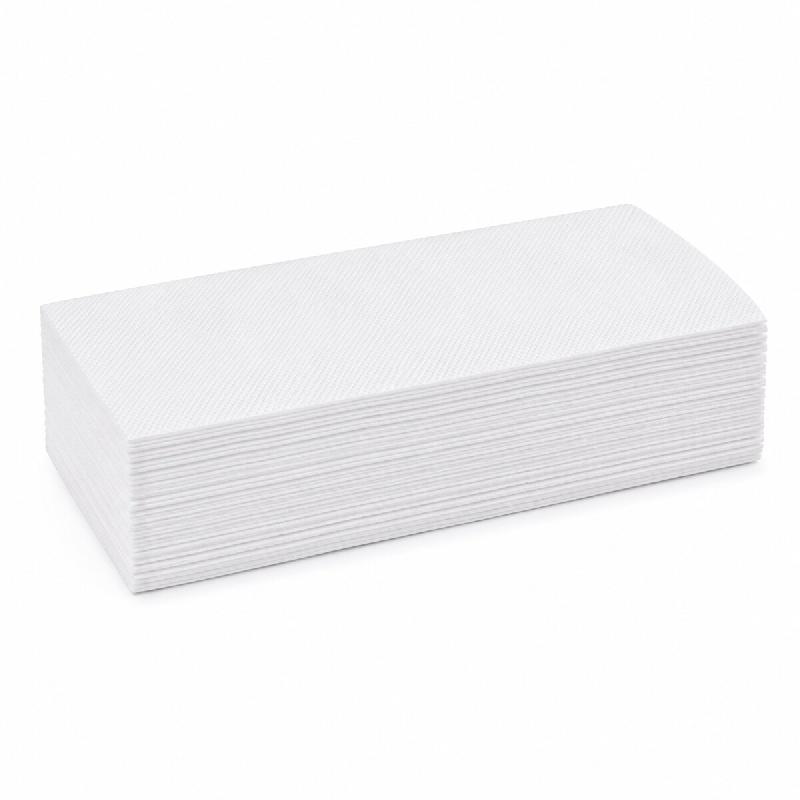 Serviettes de table papier Le Nappage Tex Touch 38 x 38 cm blanc pliage 1/8 - lot 400 - blanc papier STT4001.P18_0