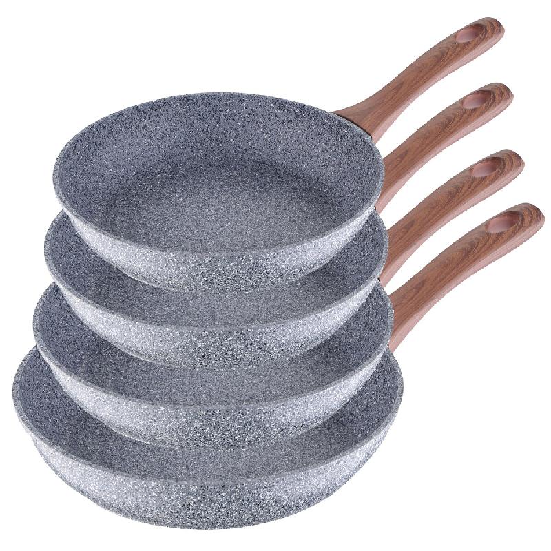 Set 4 pcs Jeu de Poêles (20/24/26/28cm) San Ignacio Granito couleur Gris - aluminium PK446_0
