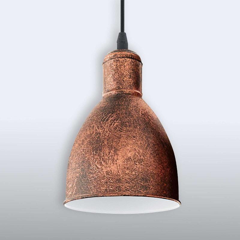 EGLO SUSPENSION PRIDDY 1 À 1 LAMPE, CUIVRE ANCIEN