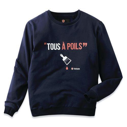 SWEAT À MESSAGE HOMME PSWEAT TAILLE: S BLEU FONCÉ - PARADE