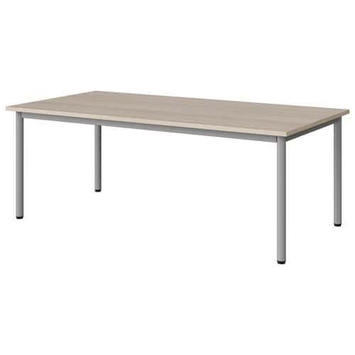 TABLE MALIBU 160X80 T3 4P STRA ABS ACACIA/GRIS 9006