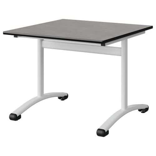 TABLE MALIBU 80X80 T4 DL STRA ANTIB BÉTON F186/NOIR BLC 9016