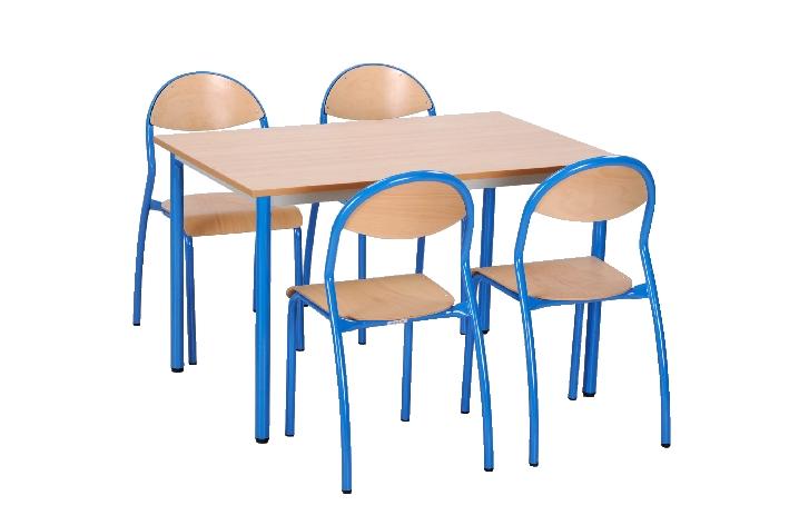 TABLE SCOLAIRE T\'SUP PLATEAU STRATIFIÉ 120 X 80 CM - T4 - PIÉTEMENT GRIS - MANUTAN COLLECTIVITÉS